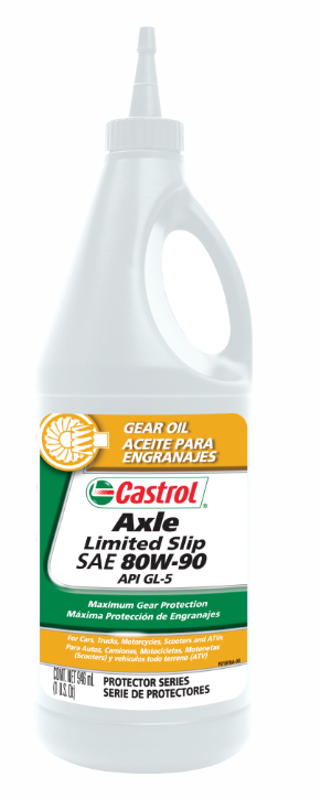 Envase de aceite CASTROL CASTROL AXLE LIMITED SLIP 80W90 - QT 946ML grado 80W90 - Lubricentro Piloto